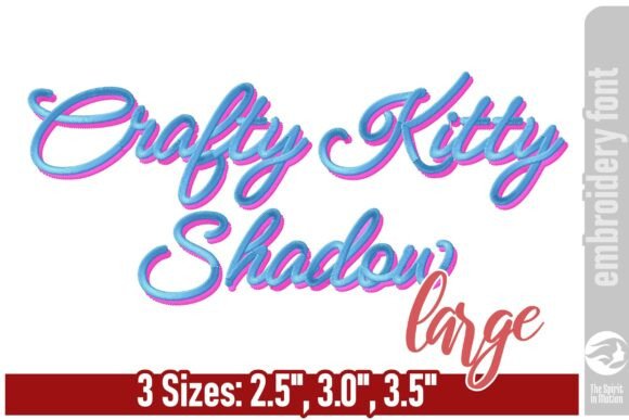 Crafty Kitty Shadow Embroidery Font - L Review for Personalized Gift Makers