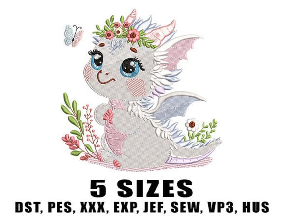 Cute Dragon Wings Embroidery Design Review for Boutique Sweatshirts