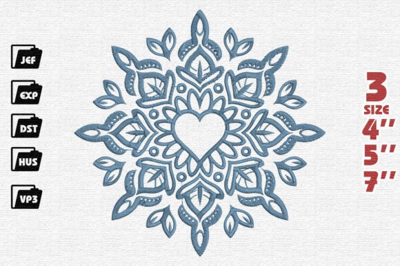 Elegant Blue Mandala Embroidery for Boutique Sweatshirts