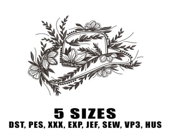 Floral Cowboy Hat Embroidery Design Review for Small Business Use