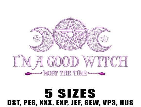 Good Witch Embroidery Design Review for Boutique Sweatshirts