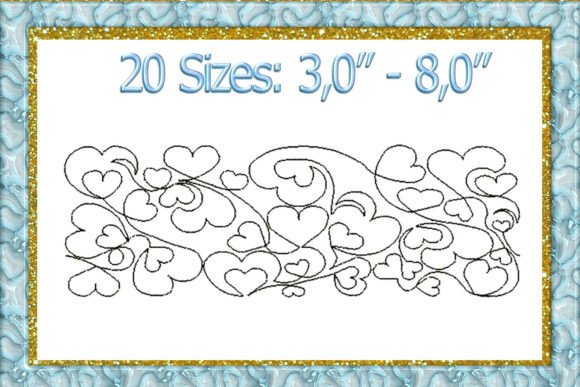 Heart Border Embroidery Design