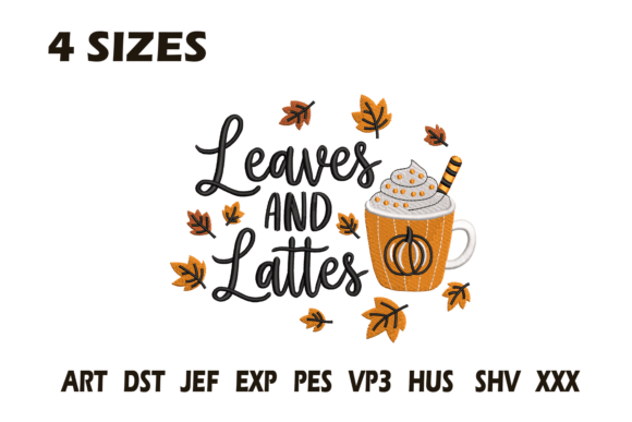 Leaves and Lattes Fall Embroidery