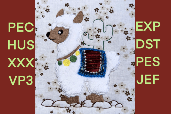 Llama Applique Machine Embroidery Design: A Whimsical Holiday Addition