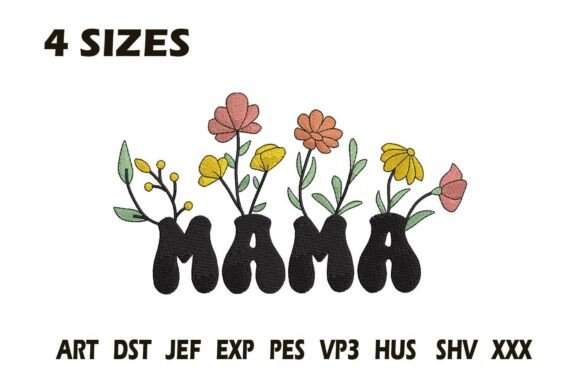 Mama Floral Embroidery: A Delightful Design for Personalized Gifts