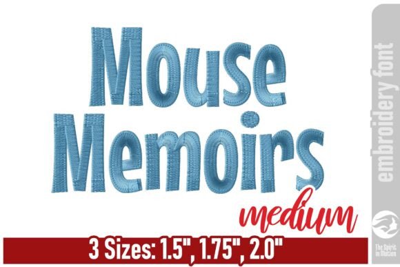 Mouse Memoirs Cute Embroidery Font for Seasonal Use