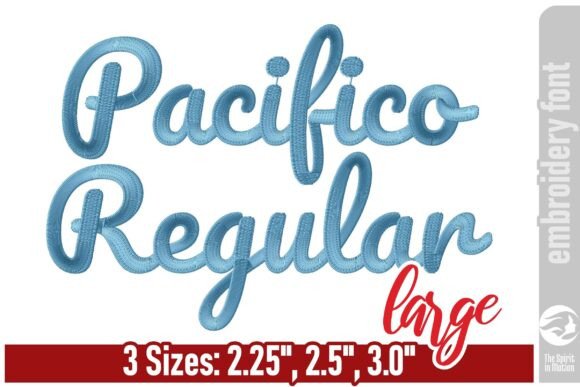 Pacifico Regular Embroidery Font - L Review for Seasonal Projects