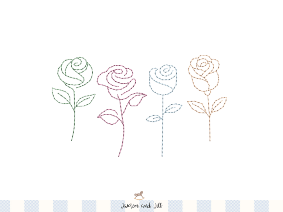 Roses Line-Art Machine Embroidery Design Review