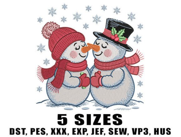 Snowman Couple Embroidery Design Review for Seasonal Products
