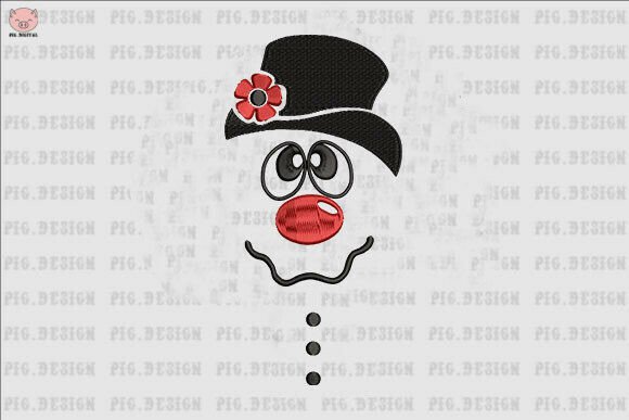 Snowman Embroidery: A Professional Design for Small Business Branding